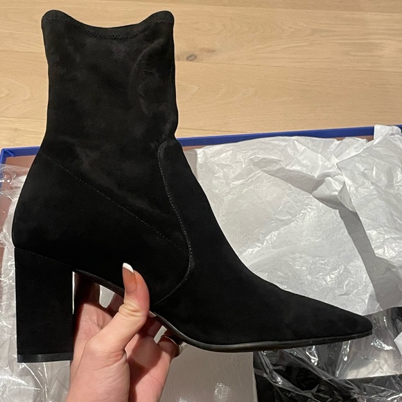 Stuart Weitzman Pointed Toe Heeled Boots - Landry 75 - Picture 4 of 13